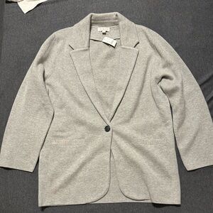J. Crew Cecile Relaxed Sweater Blazer - Heather Gray, women’s size M